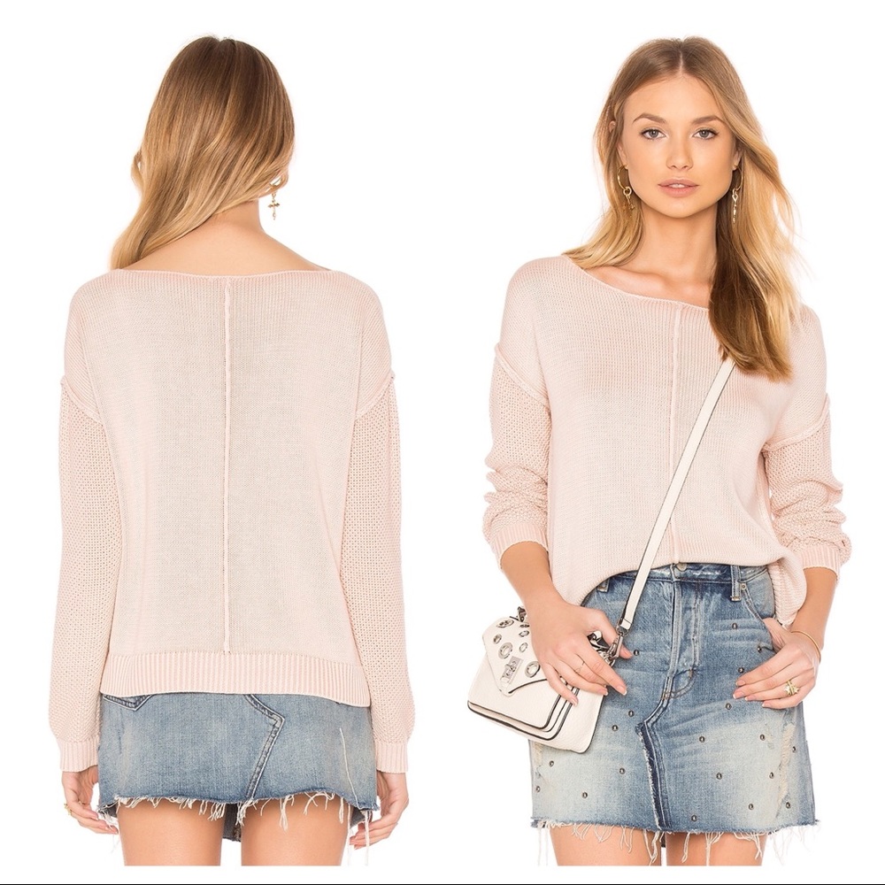 Rails Erin Knit Pullover Sweater Sandwashed Blush